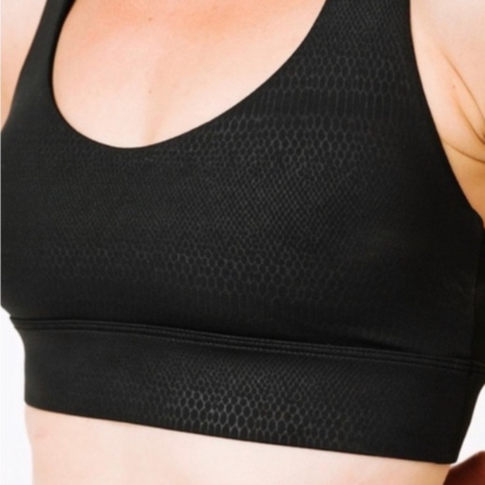 ZYIA Black Venom Snake Print Sports Bra